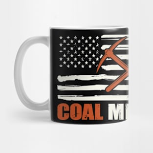 Coal Miner Flag American Patriotic Distressed Gift Mug